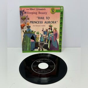Vintage 1959 45 RPM 7” Golden Record Walt Disney's Sleeping O4